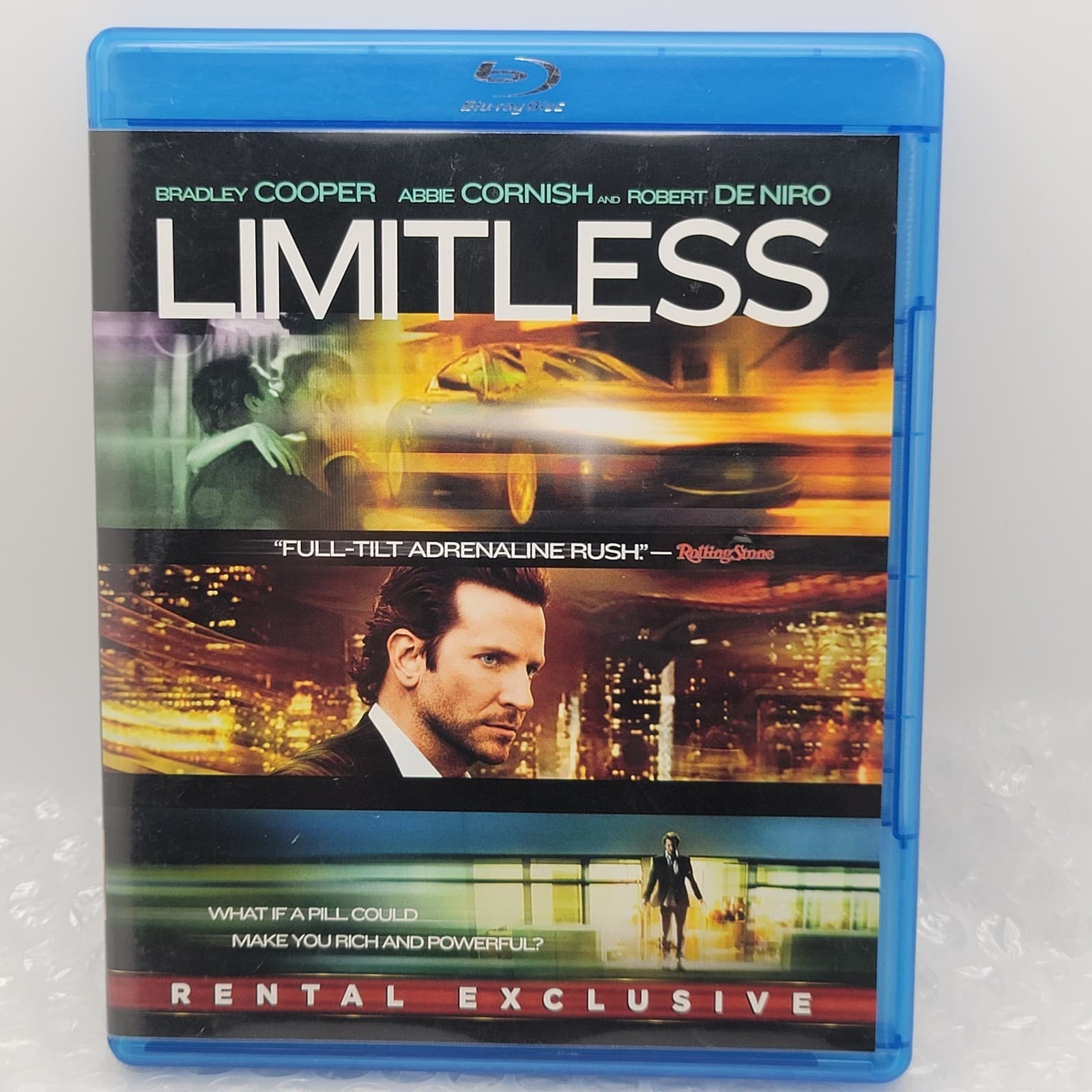 Limitless | Blu-ray | 2011 | Bradley Cooper | De Niro | VG+ Cond | Fast Ship