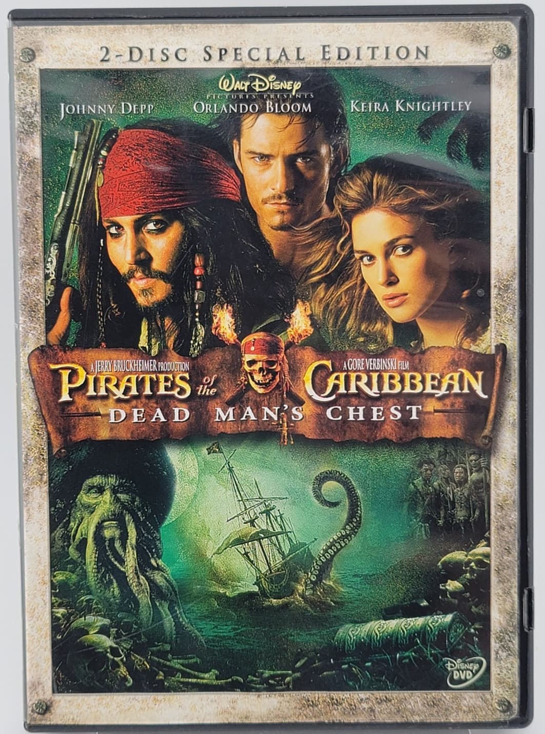 Pirates of the Caribbean Dead Man's Chest 2-Disc DVD 2006 Depp Bloom Knightley