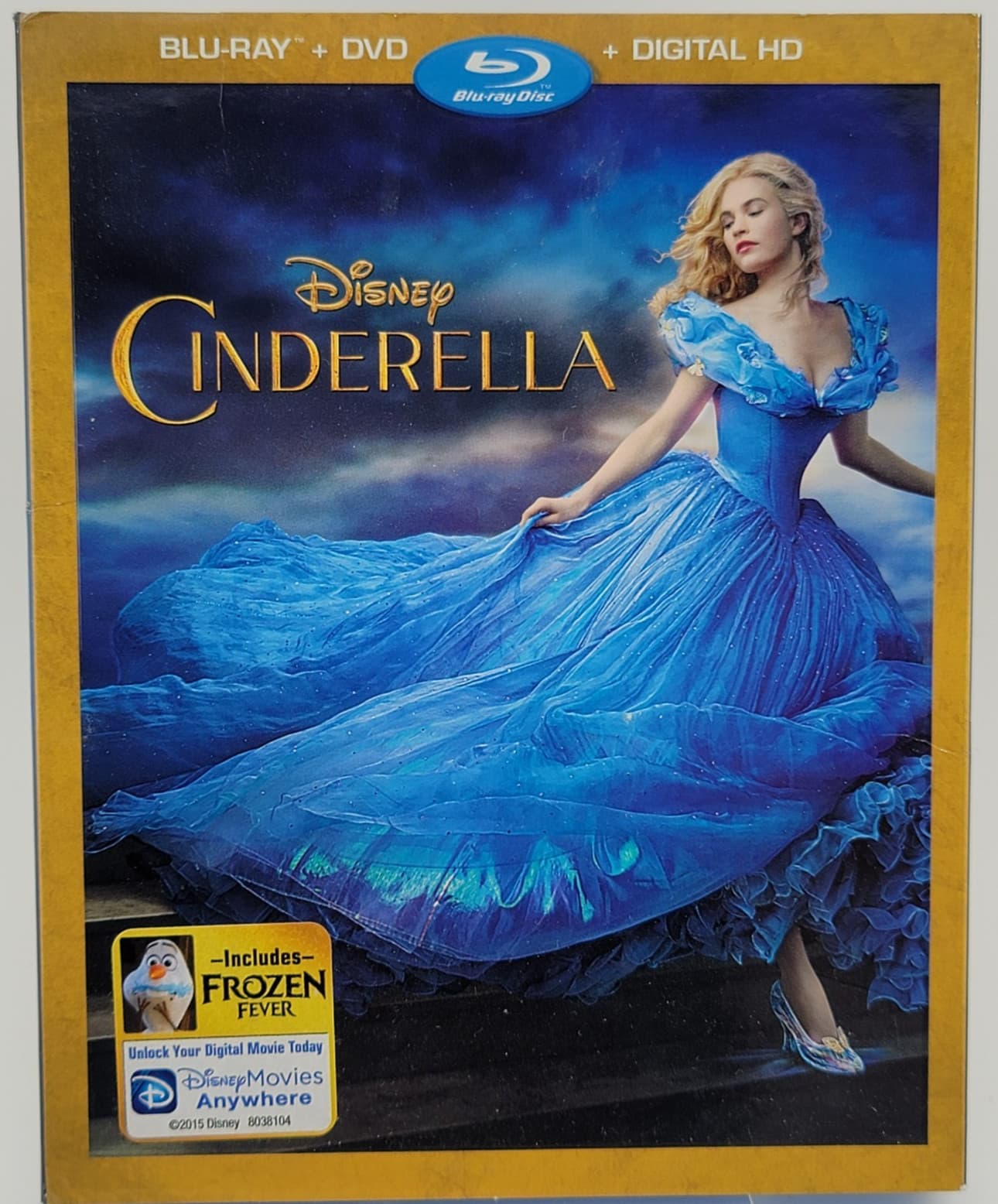 Cinderella 2015 Live-Action Blu-ray DVD Disney Lily James Cate Blanchett