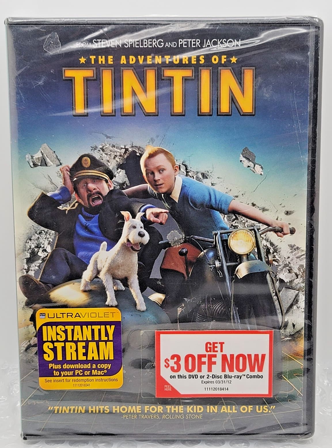 The Adventures of Tintin | DVD | 2011 | Spielberg | Sealed New | Fast Ship