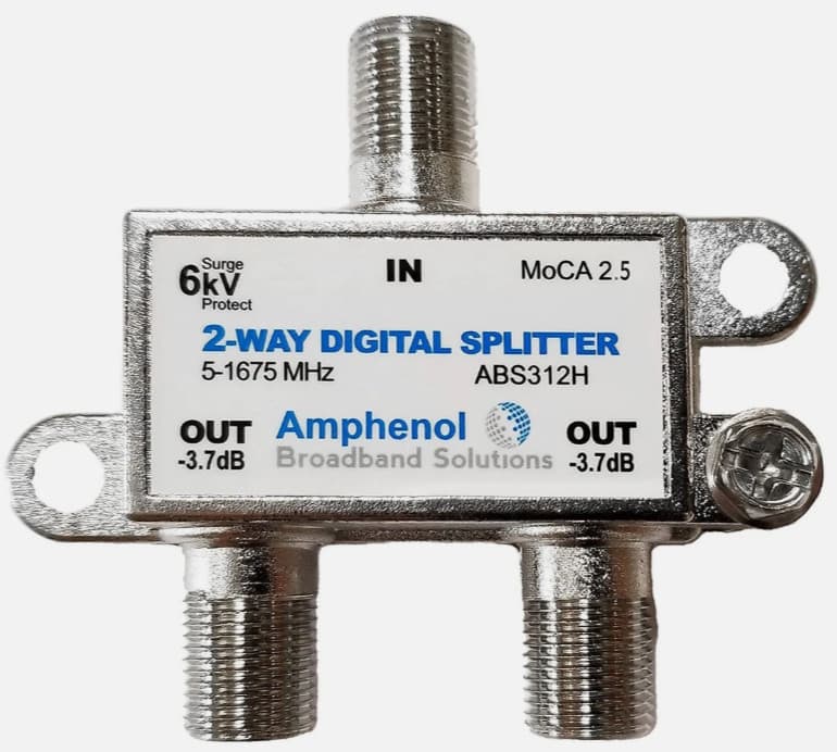 Digital Coaxial Splitter | 2-Way | MoCA 2.5 ABS312H | New Sealed | Fast Ship