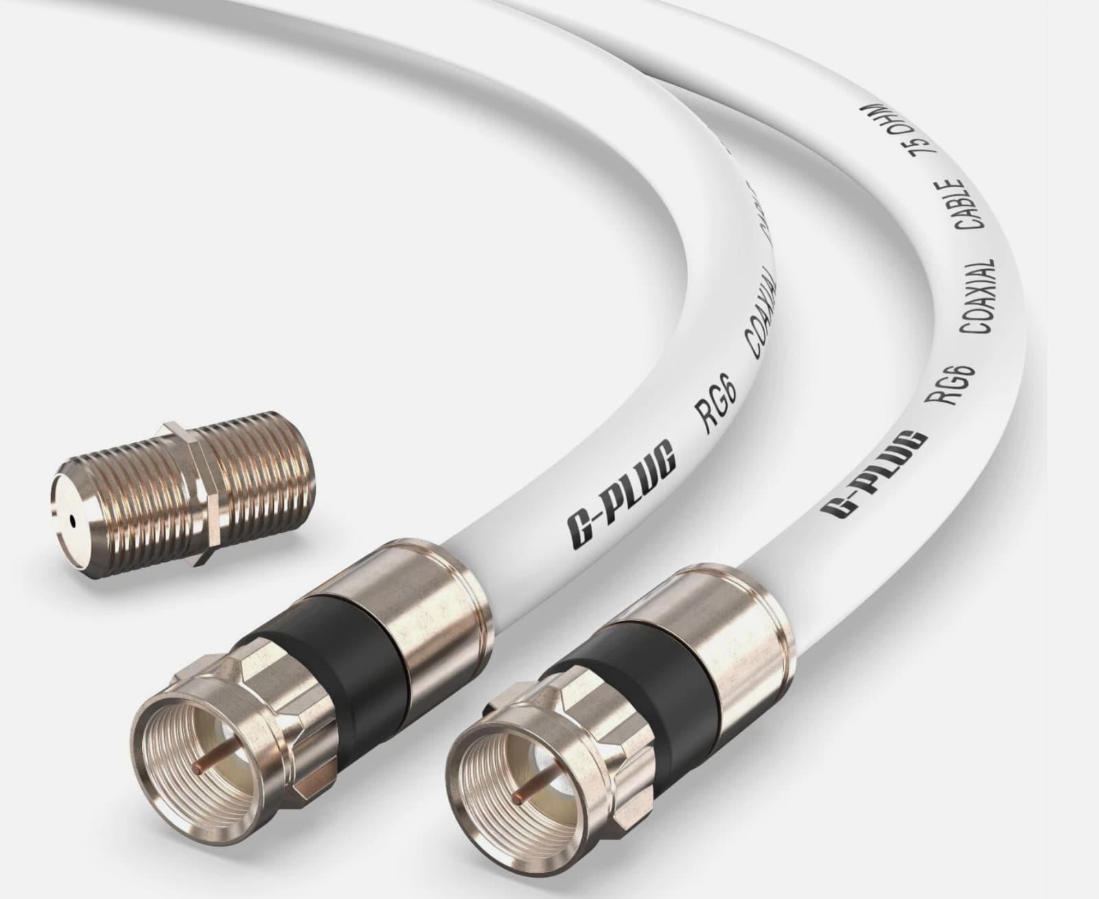 RG6 Coaxial Cable Connectors Set | 10 FT  | G-PLUG | High-Speed Internet | New