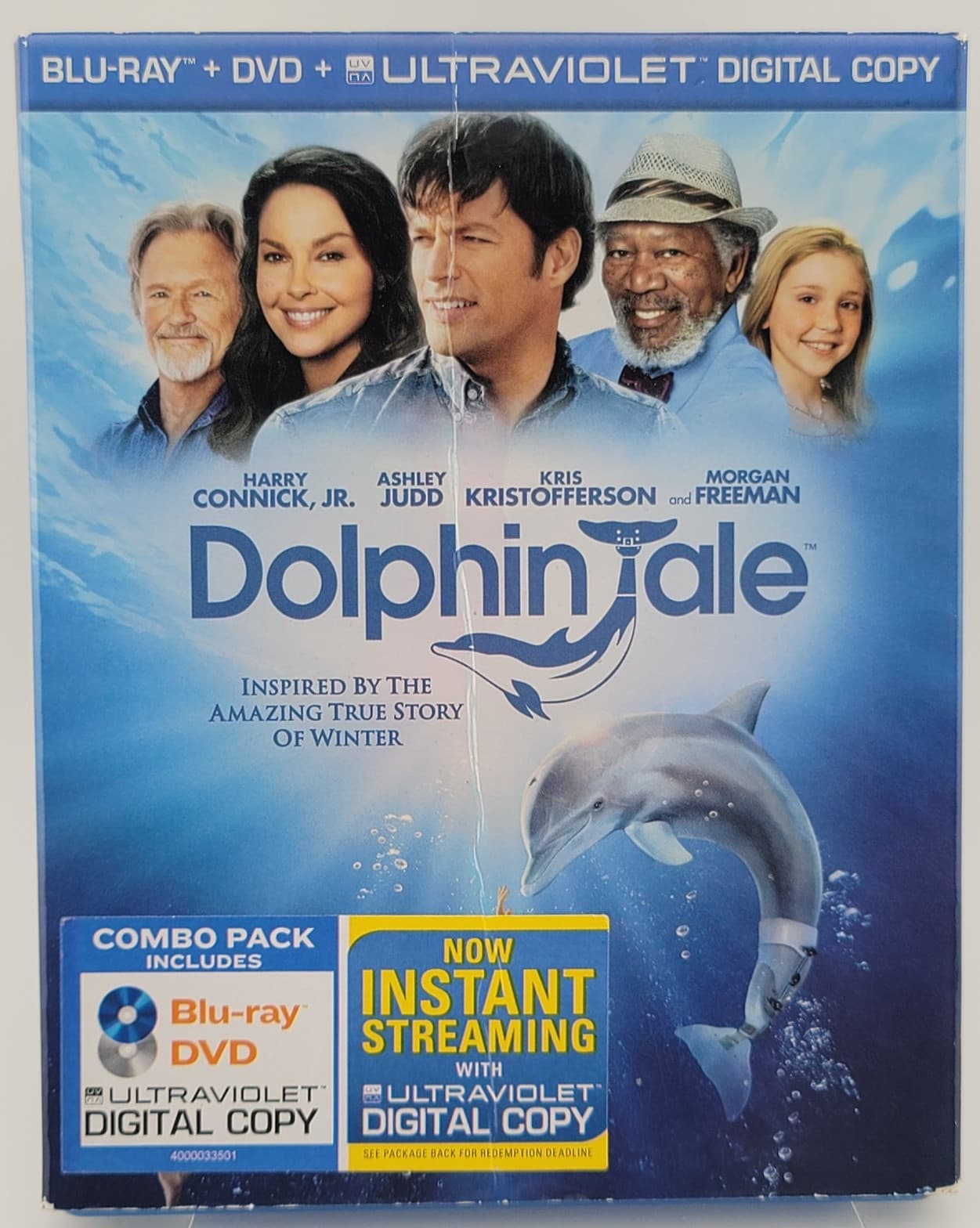 Dolphin Tale | Blu-ray Combo | Morgan Freeman | Harry Connick Jr | G+ Fast Ship
