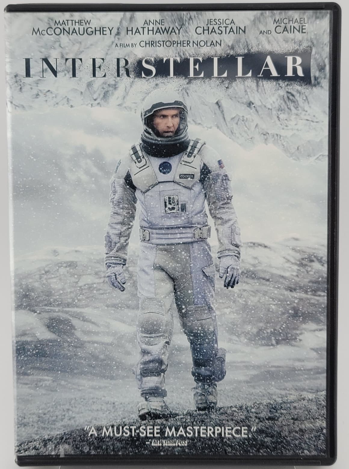 Interstellar 2014 DVD Nolan McConaughey Hathaway Chastain Caine Widescreen