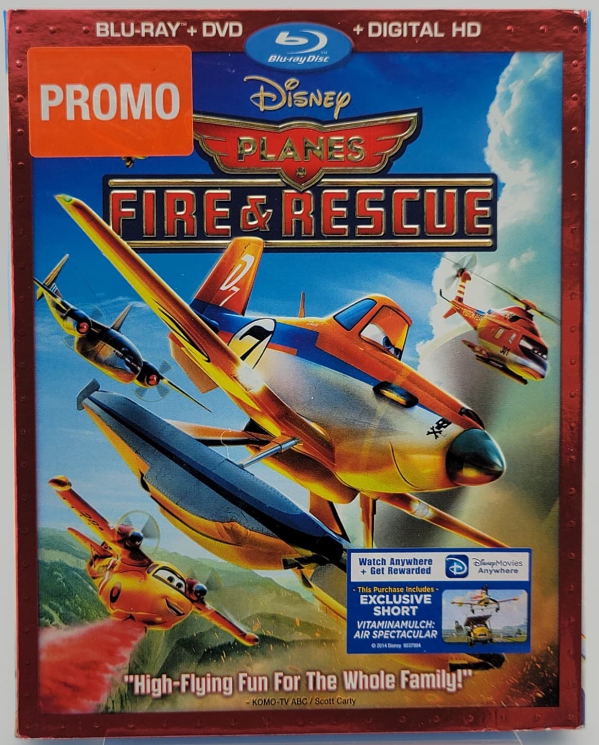 Planes Fire & Rescue | Disney Blu-ray + DVD | Dusty Crophopper | VG Fast Ship