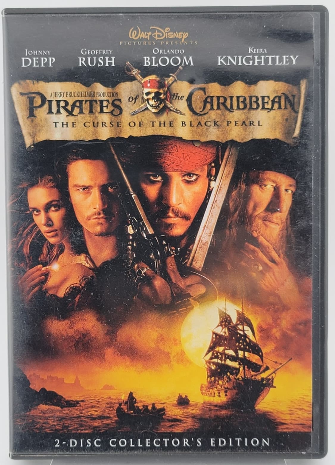 Pirates of the Caribbean Curse of the Black Pearl 2-Disc DVD 2003 Depp Bloom