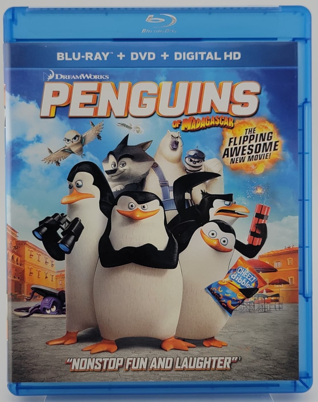 Penguins of Madagascar | Blu-ray + DVD | Skipper Kowalski | VG+ | Fast Shipping